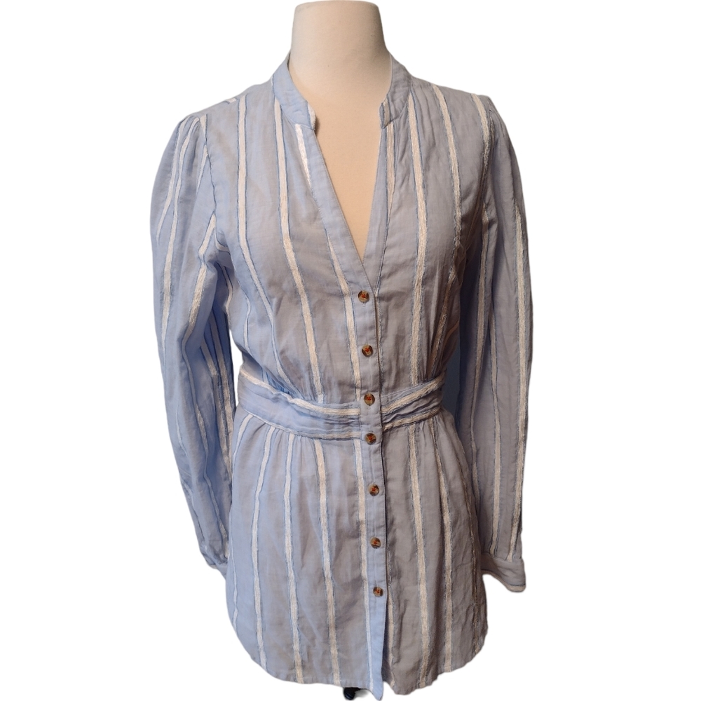 Anthropologie building  size 10 striped top